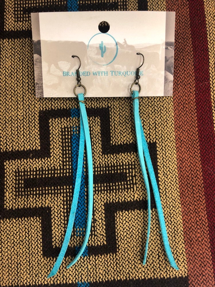 The Candice Earrings in Bronze/Turquoise