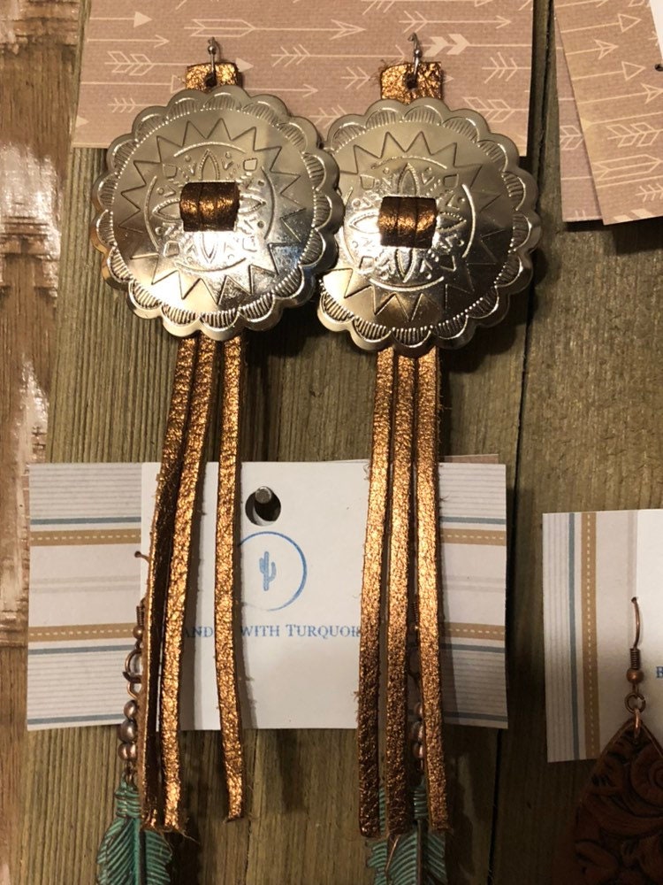 The "Gypsy" Earrings in Rust/Silver