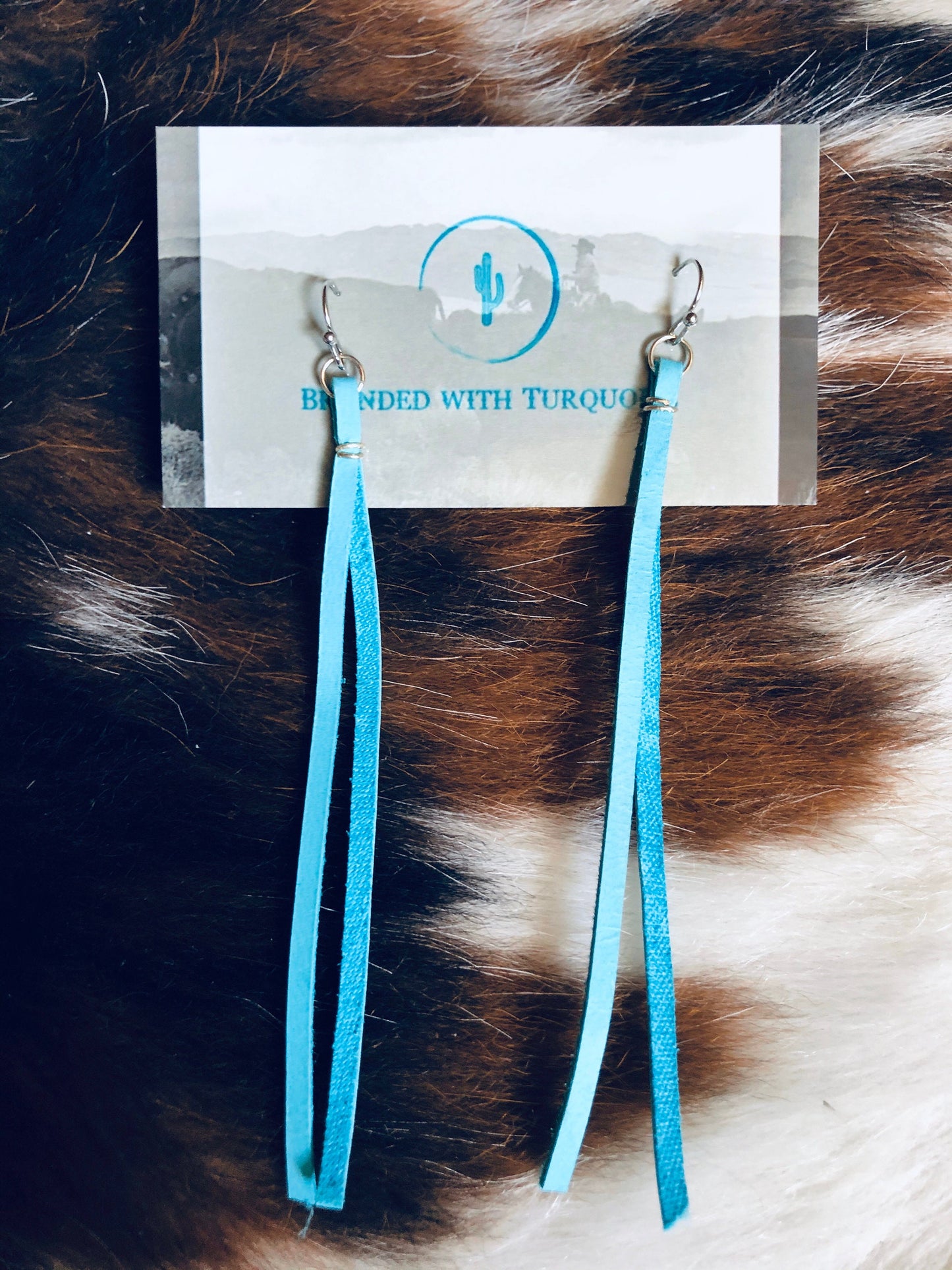 The Candice Earrings in Silver/Turquoise