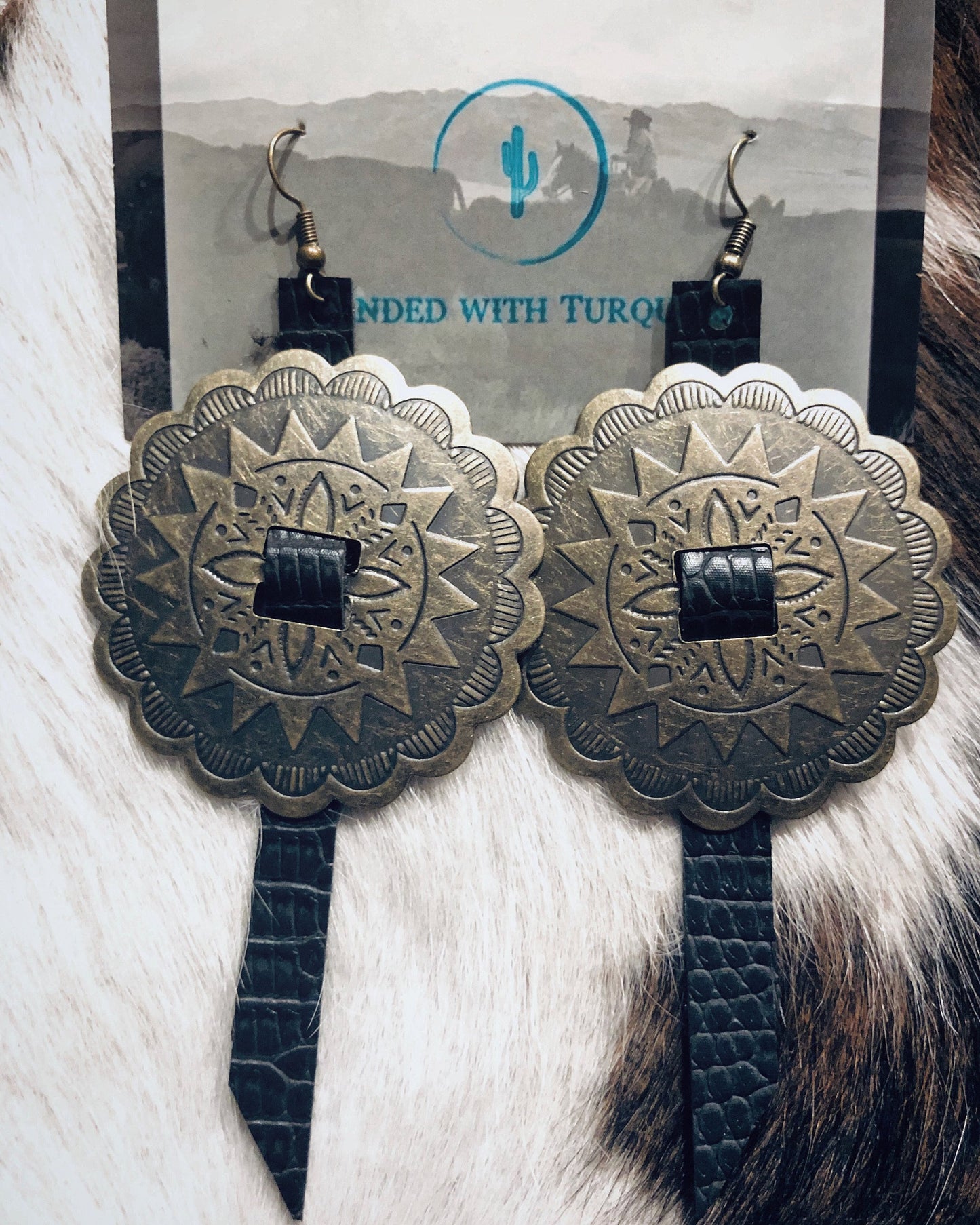 The "Gypsy" Earrings in Black Croc