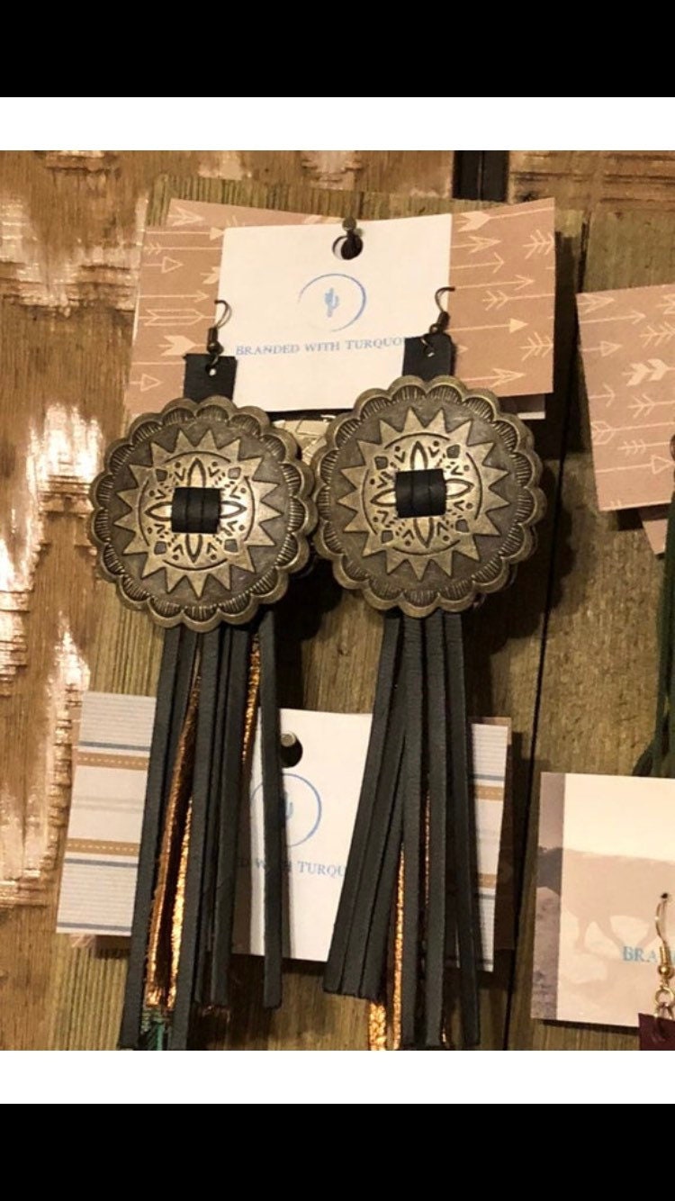 The "Gypsy" Earrings-Black/Silver OR Bronze
