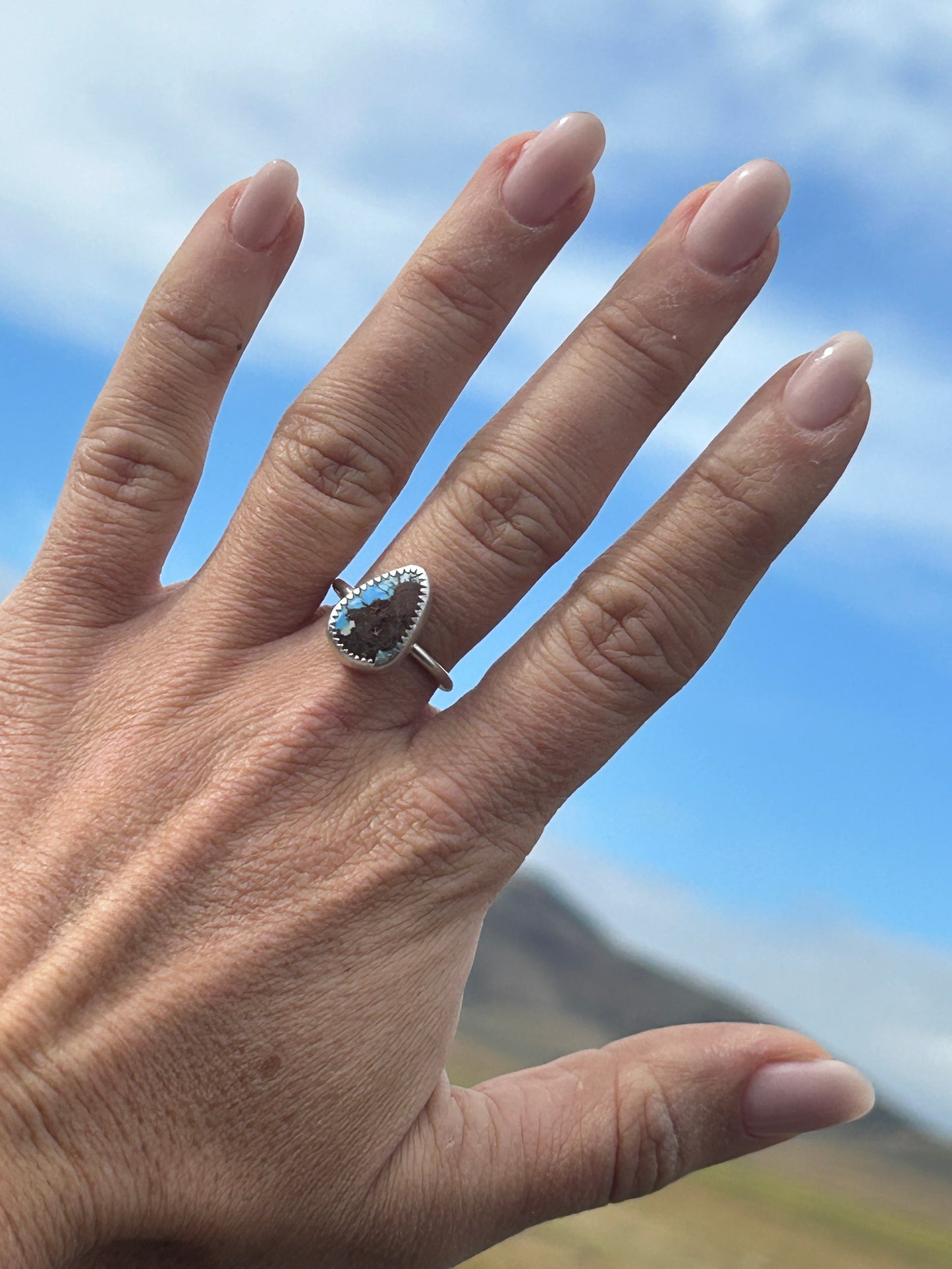 Golden Hills Turquoise Ring - Size 7