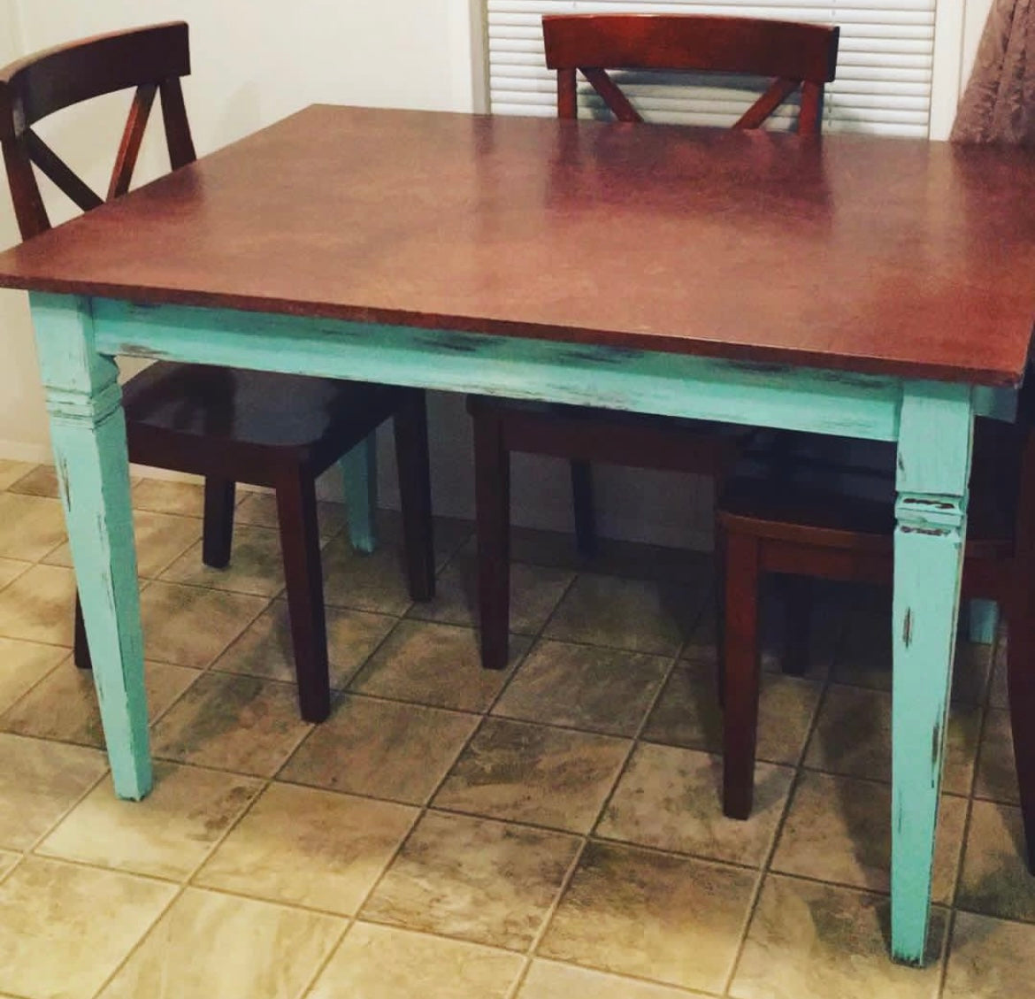 Turquoise Dining Table and Chairs