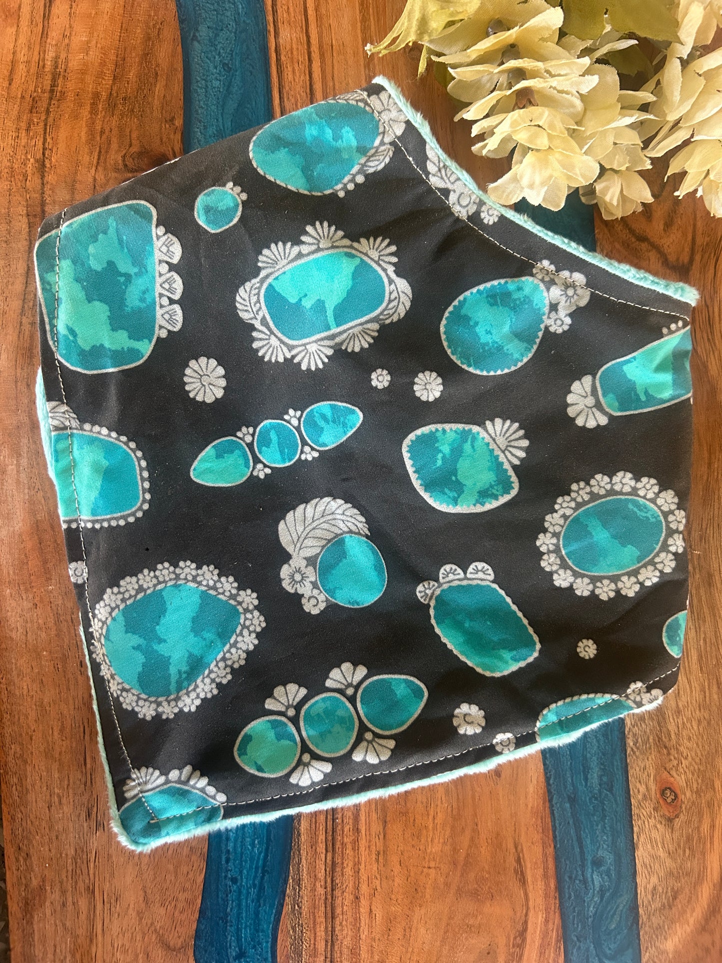 Turquoise Jewelry Baby Bib