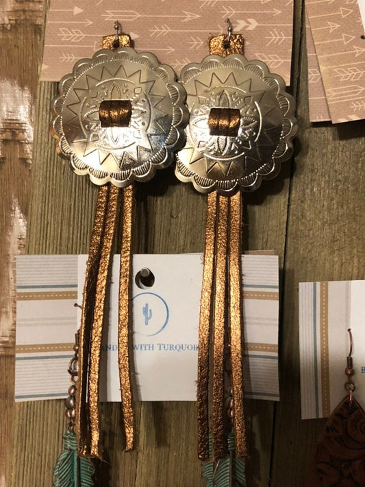 The "Gypsy" Earrings in Rust/Silver