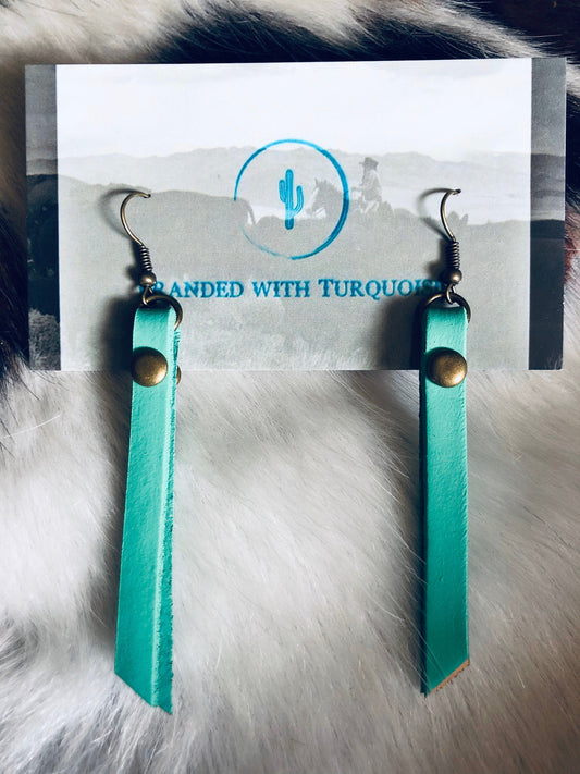 The "Faith" Earrings in Teal