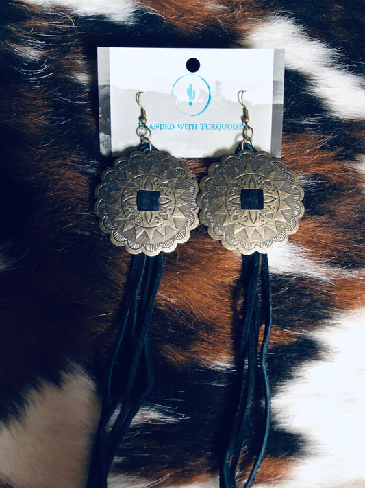 The "Gypsy" Earrings-Black/Silver OR Bronze