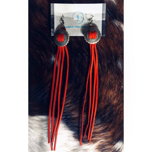 The Soncho Earrings Red/Silver