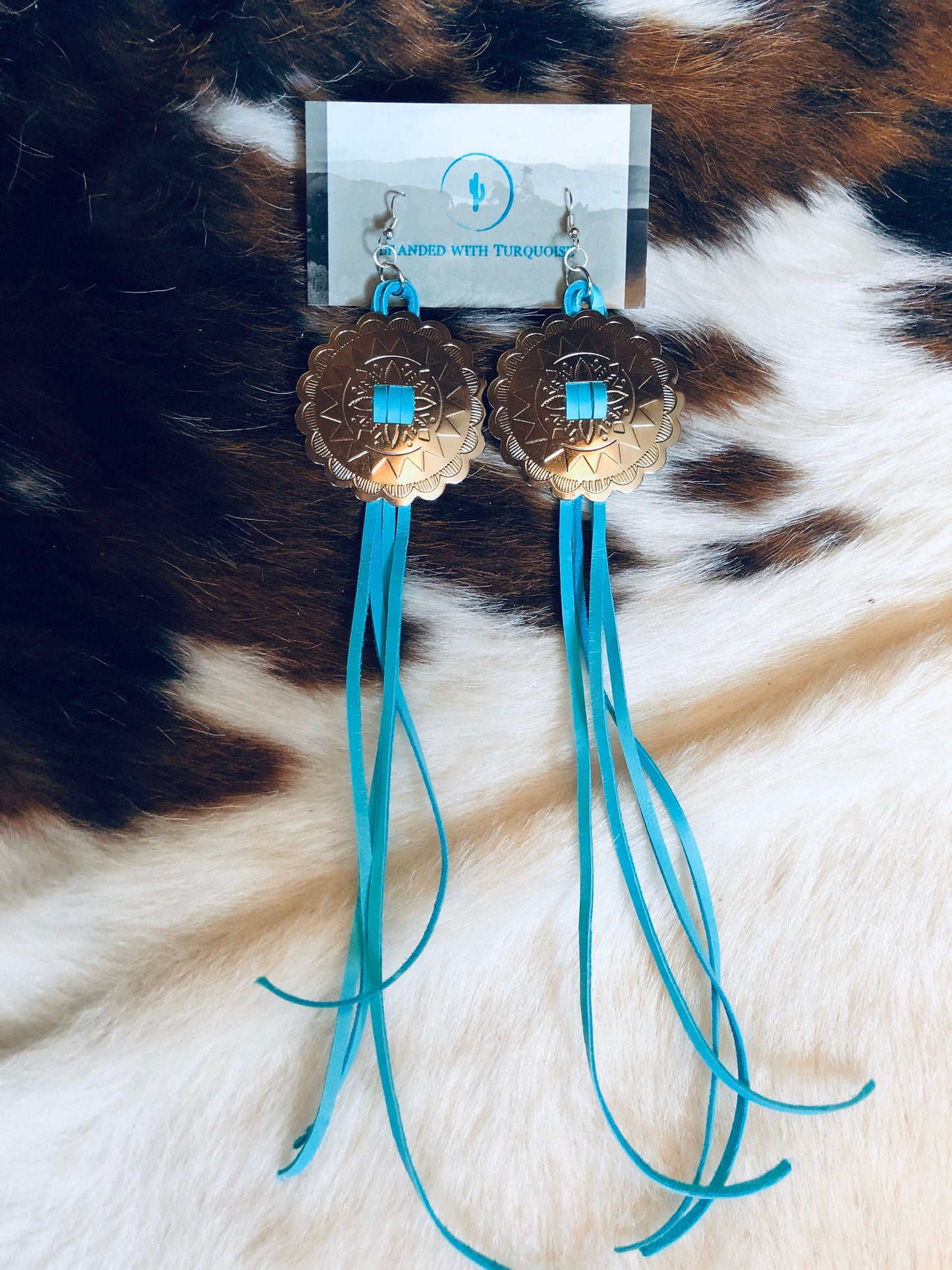 The "Gypsy" Earrings in Turquoise/Bronze OR Silver