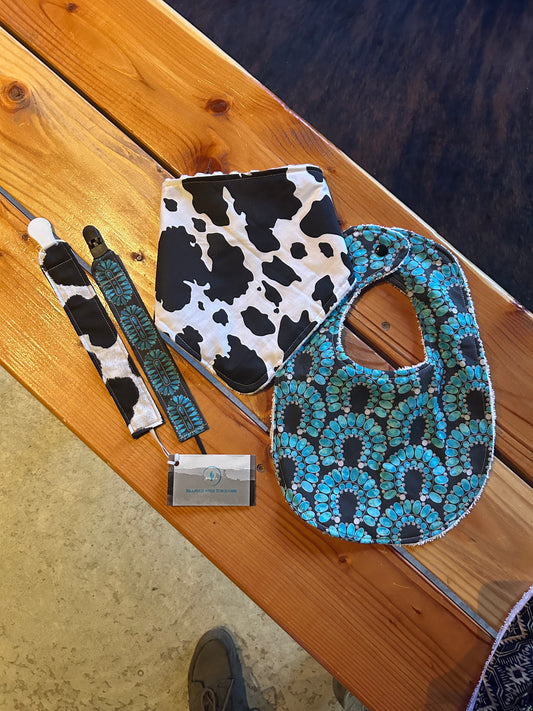 Cow Print Paci Holder